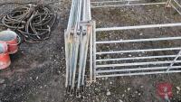 9X 6FT GALVANISED SHEEP HURDLES - 4