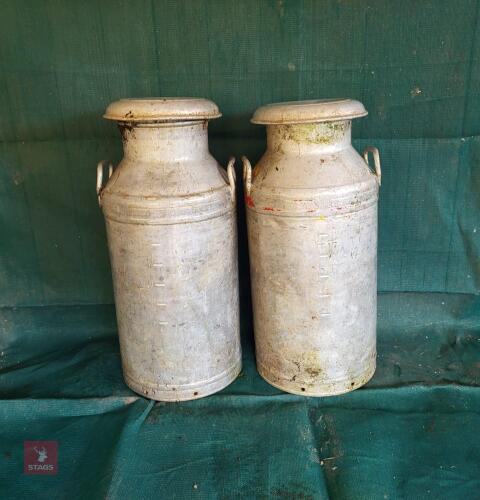 TWO EXPRESS DAIRY CO MILK CHURNS
