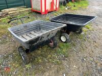 TWO LARGE WHEELBARROWS