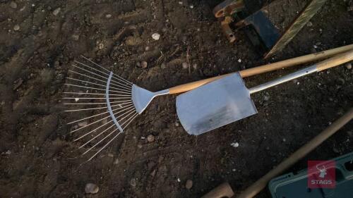 GARDEN RAKE & SPADE All items must be collected from the sale site within 2 weeks of the sale closing otherwise items will be disposed off at the purchasers loss (purchasers will still be liable for outstanding invoices). The sale site will be open to fac