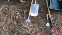 GARDEN RAKE & SPADE All items must be collected from the sale site within 2 weeks of the sale closing otherwise items will be disposed off at the purchasers loss (purchasers will still be liable for outstanding invoices). The sale site will be open to fac - 2