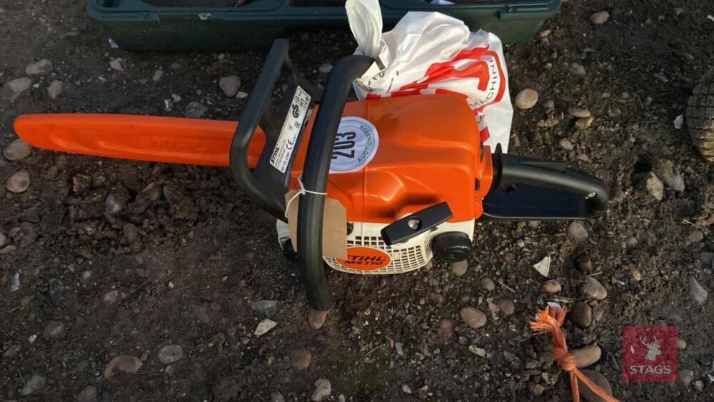 STIHL M5170 CHAINSAW All items must be collected from the sale site within 2 weeks of the sale closing otherwise items will be disposed off at the purchasers loss (purchasers will still be liable for outstanding invoices). The sale site will be open to fa