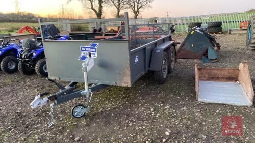 IFOR WILLIAMS TWIN AXLE TRAILER 10' X 5.5' - Wooden Floor - New Brakes - New Hitch - New Tyres - New Lights - New Jockey Wheel - All items must be collected from the sale site within 2 weeks of the sale closing otherwise items will be disposed off at the