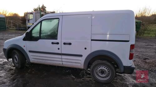 2008 FORD TRANSIT CONNECT VAN BN08 WCE - 1800CE - Diesel - 3 Former Owners - MOT To 05/12/2022 (no advisories0 - 148, 151 Miles - All items must be collected from the sale site within 2 weeks of the sale closing otherwise items will be disposed off at the