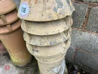 ORNATE CHIMNEY POT/PLANTER - 3