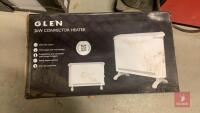 3 GLEN 2KW CONVECTOR HEATER All items must be collected from the sale site within 2 weeks of the sale closing otherwise items will be disposed off at the purchasers loss (purchasers will still be liable for outstanding invoices). The sale site will be op