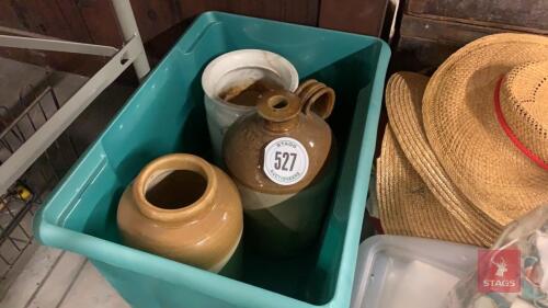 EARTHENWAR JARS All items must be collected from the sale site within 2 weeks of the sale closing otherwise items will be disposed off at the purchasers loss (purchasers will still be liable for outstanding invoices). The sale site will be open to facili