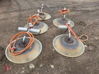 5 X GLOBAL 8 GAS BROODER HEATERS - 4