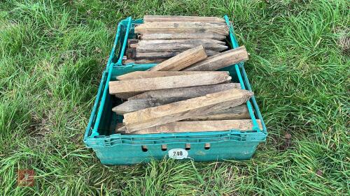 2 X CRATE OF PEGS/STAKES