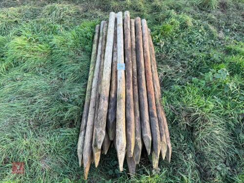 25 X 5' 6'' WOODEN FENCE POSTS