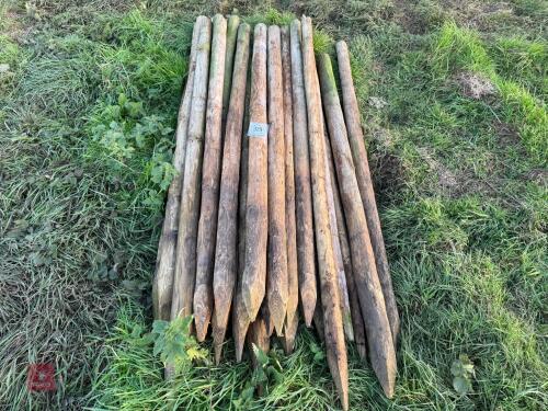 25 X 5' 6'' WOODEN FENCE POSTS