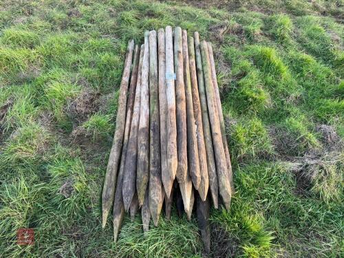 25 X 5' 6'' WOODEN FENCE POSTS