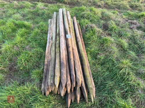 25 X 5' 6'' WOODEN FENCE POSTS