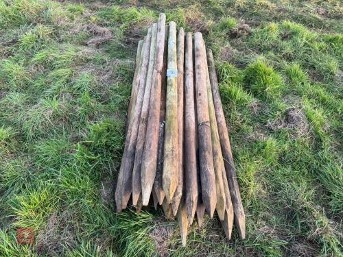 25 X 5' 6'' WOODEN FENCE POSTS