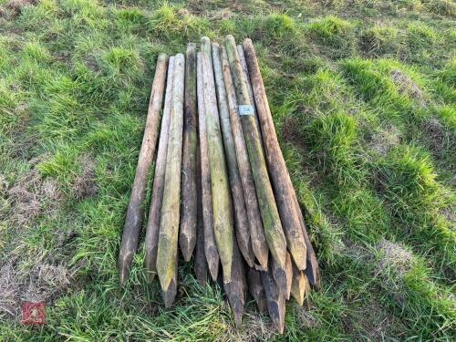 25 X 5' 6'' WOODEN FENCE POSTS