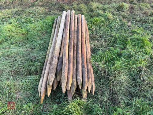 25 X 5' 6'' WOODEN FENCE POSTS