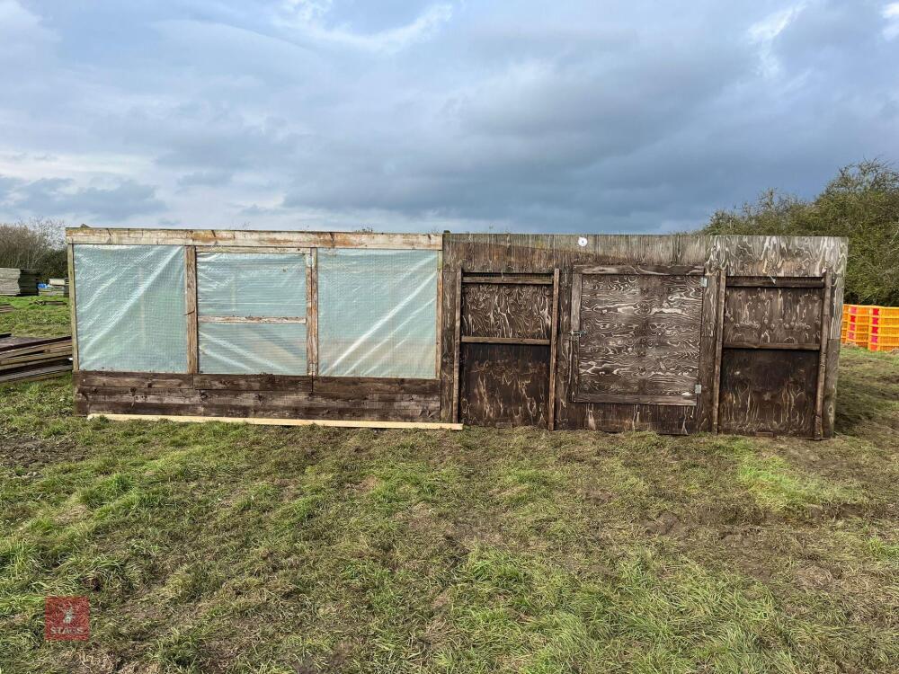 3 X 12' REARING SHEDS & NIGHT SHELTERS