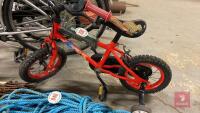 JUNIOR BICYCLE C/W STABILISERS All items must be collected from the sale site within 2 weeks of the sale closing otherwise items will be disposed off at the purchasers loss (purchasers will still be liable for outstanding invoices). The sale site will be - 2