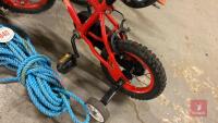 JUNIOR BICYCLE C/W STABILISERS All items must be collected from the sale site within 2 weeks of the sale closing otherwise items will be disposed off at the purchasers loss (purchasers will still be liable for outstanding invoices). The sale site will be - 3