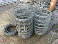 USED STOCK NETTING AND BARBED WIRE - 3