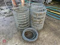 USED STOCK NETTING AND BARBED WIRE - 6