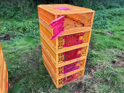 5 MONDIAL POULTRY/GAME TRANSPORT CRATES