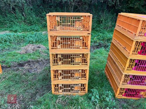 5 MONDIAL POULTRY/GAME TRANSPORT CRATES