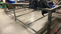 6'6" X 13'2" METAL FRAME WORK TABLE - 3