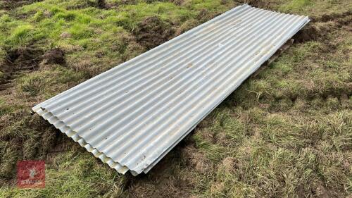 5 SHEETS OF 13' CORRUGATED TIN