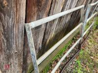 2 GALVANISED CATTLE FEED BARRIERS - 3