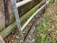 2 GALVANISED CATTLE FEED BARRIERS - 4