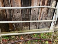 2 GALVANISED CATTLE FEED BARRIERS - 10