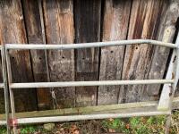 2 GALVANISED CATTLE FEED BARRIERS - 11