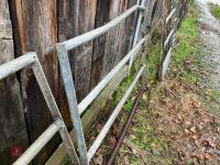 2 GALVANISED CATTLE FEED BARRIERS - 12