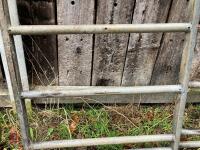 2 GALVANISED CATTLE FEED BARRIERS - 4