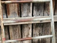 2 GALVANISED CATTLE FEED BARRIERS - 7