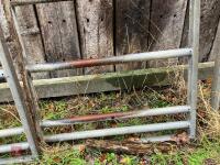 2 GALVANISED CATTLE FEED BARRIERS - 10