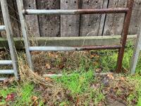 4 GALVANISED CATTLE FEED BARRIERS - 5