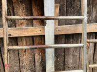 4 GALVANISED CATTLE FEED BARRIERS - 11