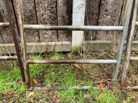 4 GALVANISED CATTLE FEED BARRIERS - 13