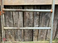 4 GALVANISED CATTLE FEED BARRIERS - 16