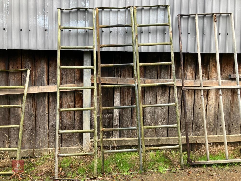 3 GALVANISED CATTLE FEED BARRIERS