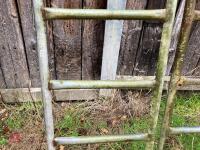 3 GALVANISED CATTLE FEED BARRIERS - 5