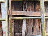 3 GALVANISED CATTLE FEED BARRIERS - 9