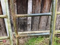 3 GALVANISED CATTLE FEED BARRIERS - 10