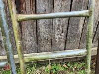 3 GALVANISED CATTLE FEED BARRIERS - 15