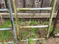 3 GALVANISED CATTLE FEED BARRIERS - 16