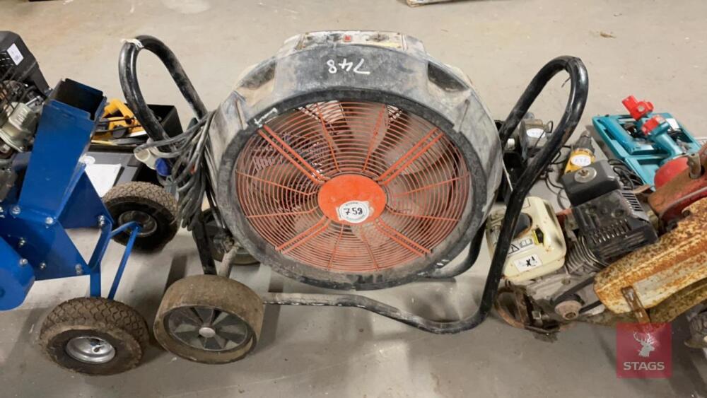 INDUSTRIAL FAN All items must be collected from the sale site within 2 weeks of the sale closing otherwise items will be disposed off at the purchasers loss (purchasers will still be liable for outstanding invoices). The sale site will be open to facilita