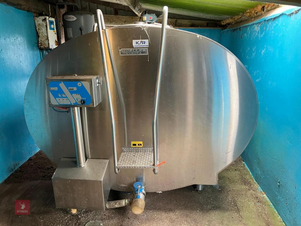 MUELLER 5000 LITRE BULK MILK TANK