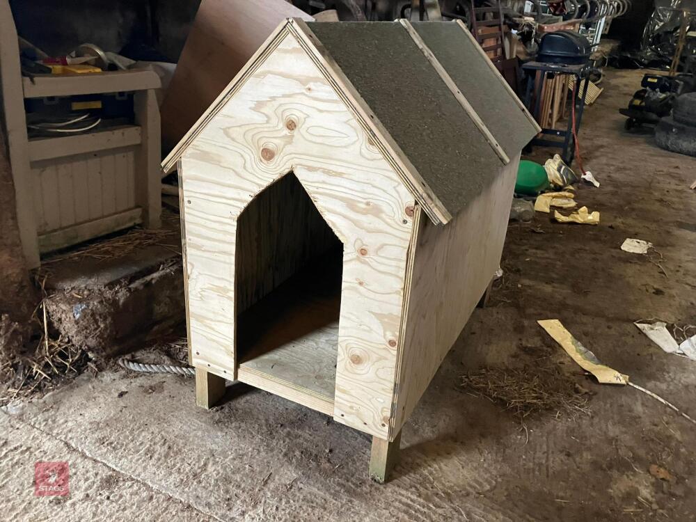 HOMEMADE WOODEN DOG KENNEL